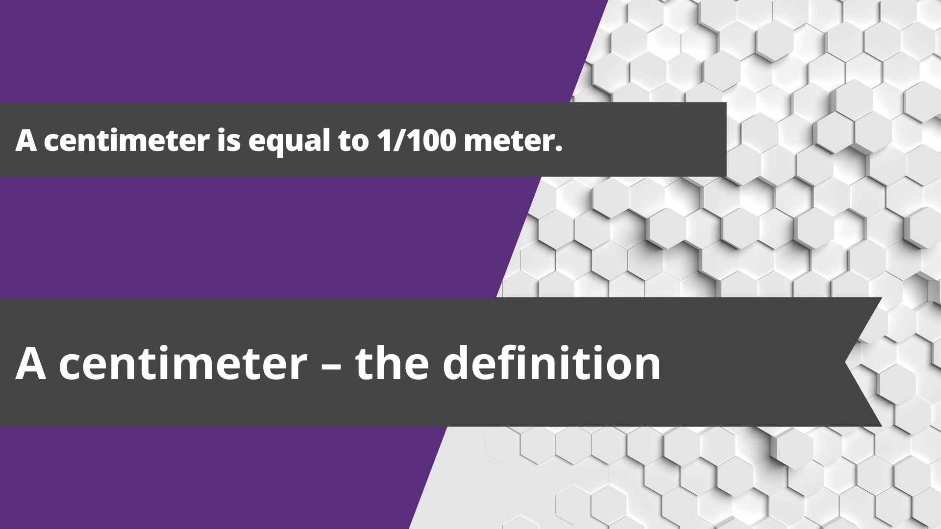 A centimeter – the definition