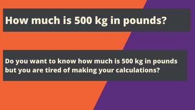 How much is 500 kg in pounds?
