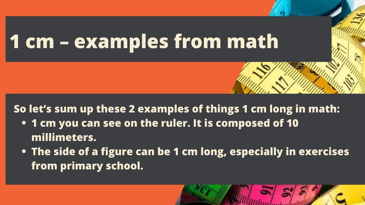 1 cm – examples from math