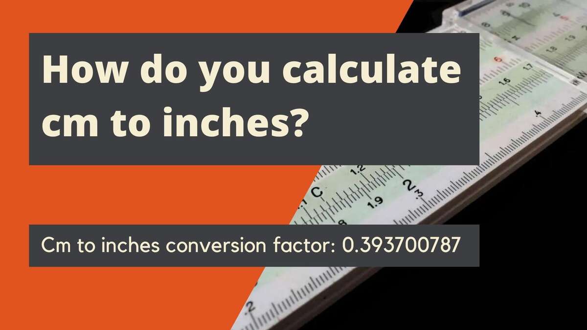 How do you calculate cm to inches?