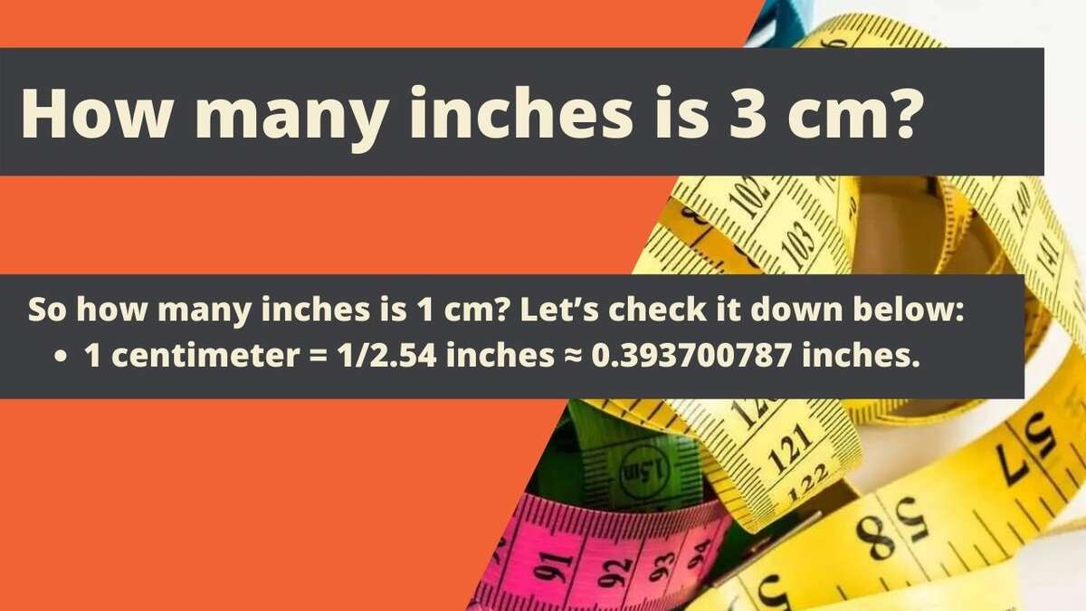 How many inches is 3 cm?