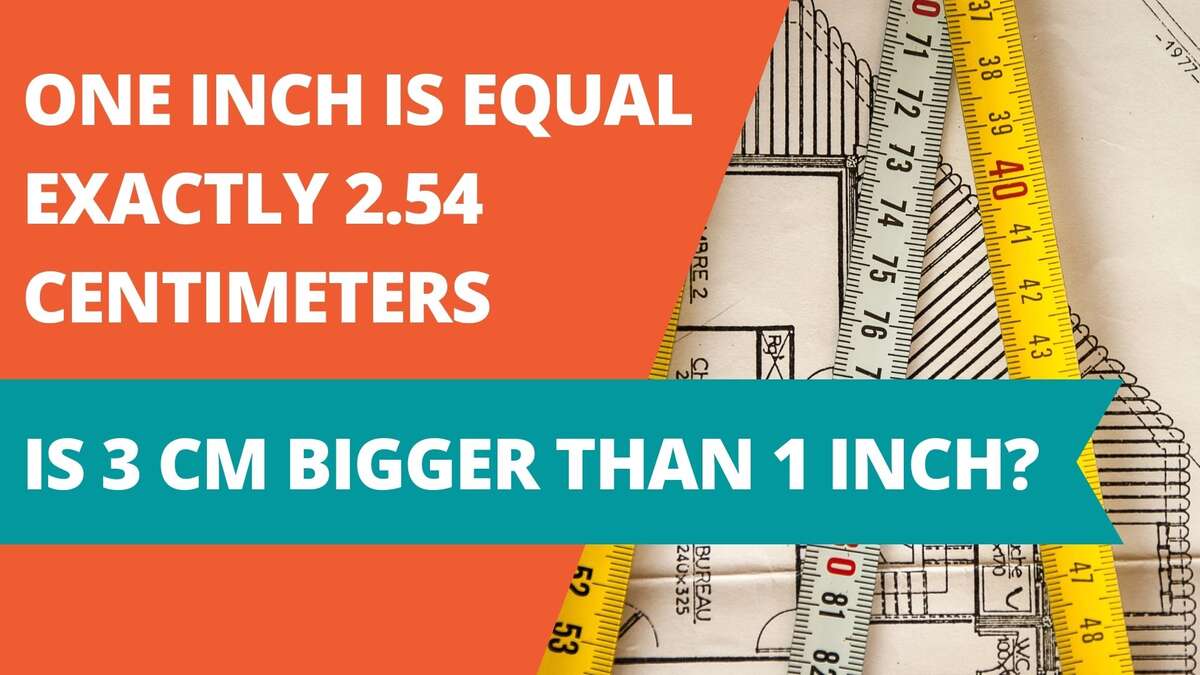 Is 3 cm bigger than 1 inch?