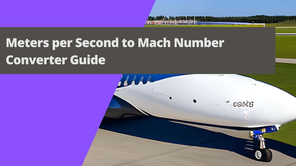 Meters per Second to Mach Number Converter