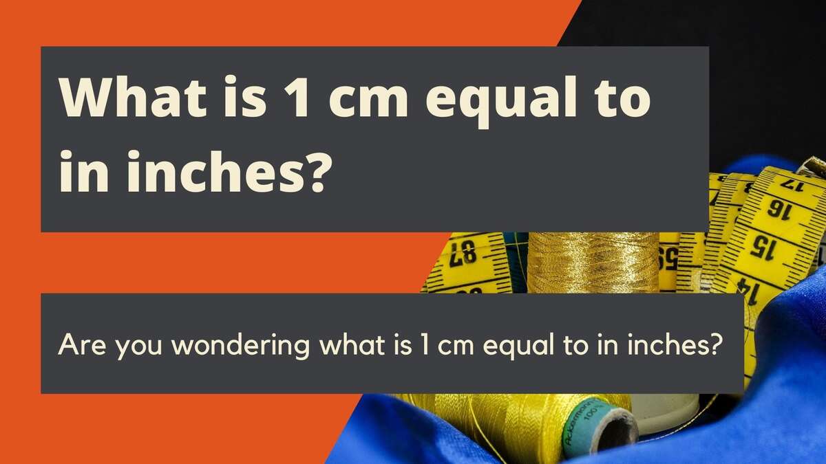 What is 1 cm equal to in inches?