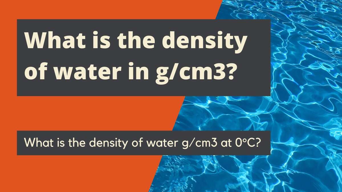 Density of water g/cm3