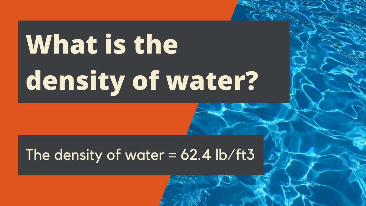 What is the density of water lb/ft3? 