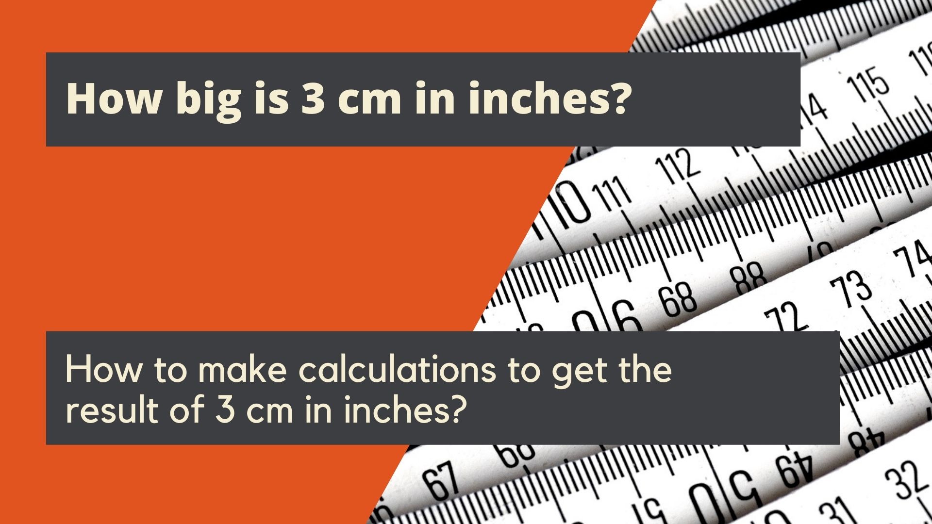 How big is 3 cm in inches?