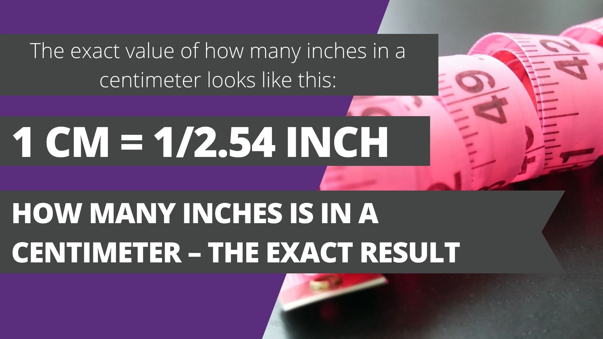 How many inches is in a centimeter – the exact result