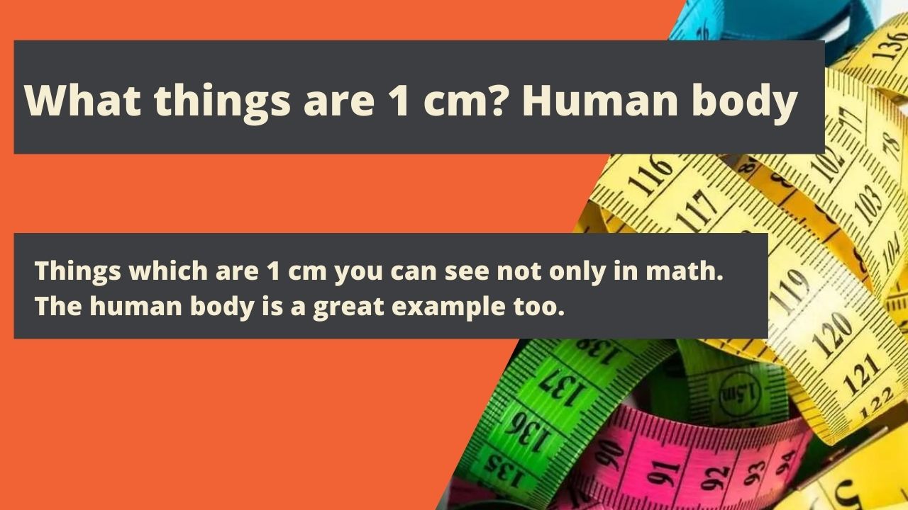 What things are 1 cm? Human body